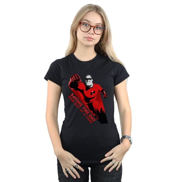 Disney Womens/Ladies The Incredibles Saving The Day Cotton T-Shirt