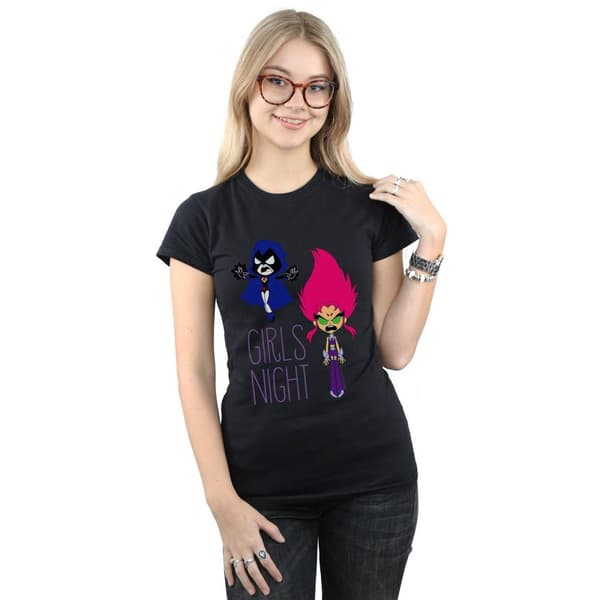 DC Comics Womens/Ladies Teen Titans Go Girls Night Cotton T-Shirt