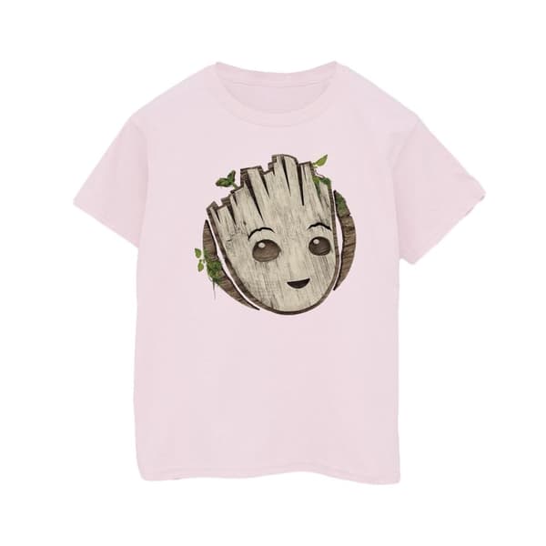 Marvel Dam/Tjej I Am Groot Trähuvud Bomull Boyfriend T-shirt