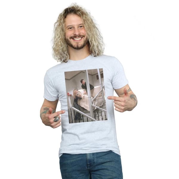 Friends Mens Sofa Stairs Photo T-Shirt