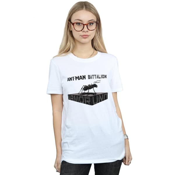 Marvel Womens/Ladies Ant-Man Batallion Cotton Boyfriend T-Shirt