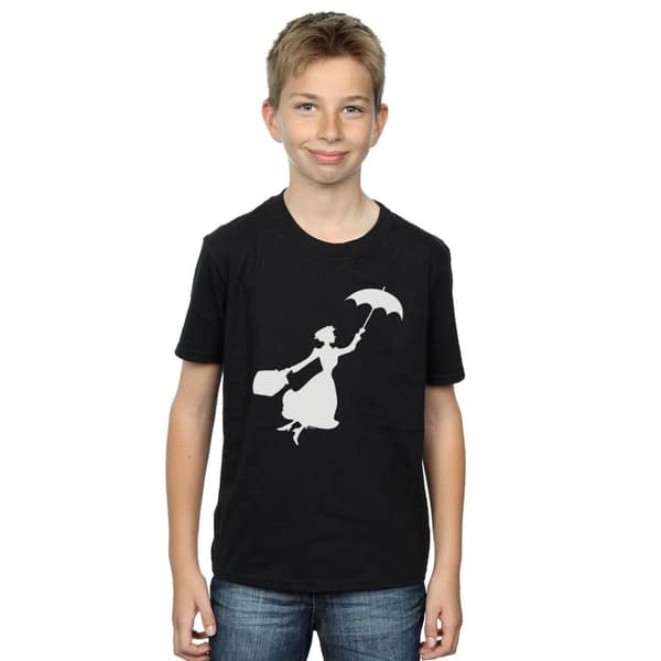 Disney Mary Poppins - T-shirt med flygande silhuett för pojkar