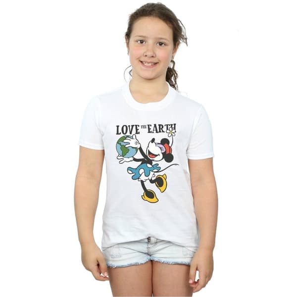 Disney Musse Pigg Love The Earth T-shirt i bomull för flickor