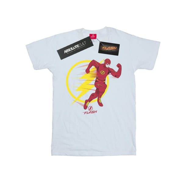 DC Comics Womens/Ladies The Flash Running Emblem Cotton Boyfriend T-Shirt