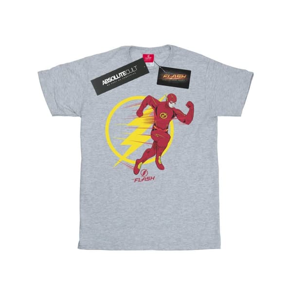 DC Comics Womens/Ladies The Flash Running Emblem Cotton Boyfriend T-Shirt