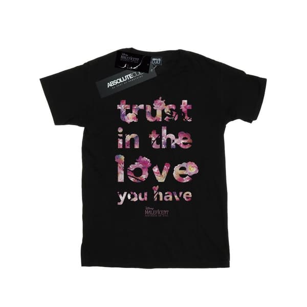 Disney T-shirt i bomull för flickor - Maleficent - ondskans härskarinna - Trust In The Love