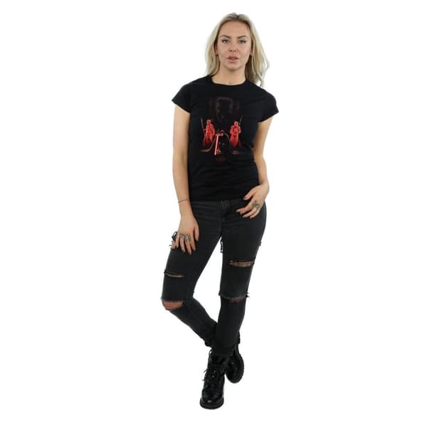 Star Wars Dam/Tjej Sista Jedi Kylo Ren Knäböjande Bomulls-T-shirt