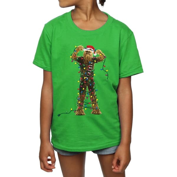 Star Wars Chewbacca-julljus i bomulls-T-shirt för flickor