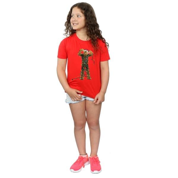 Star Wars Chewbacca-julljus i bomulls-T-shirt för flickor