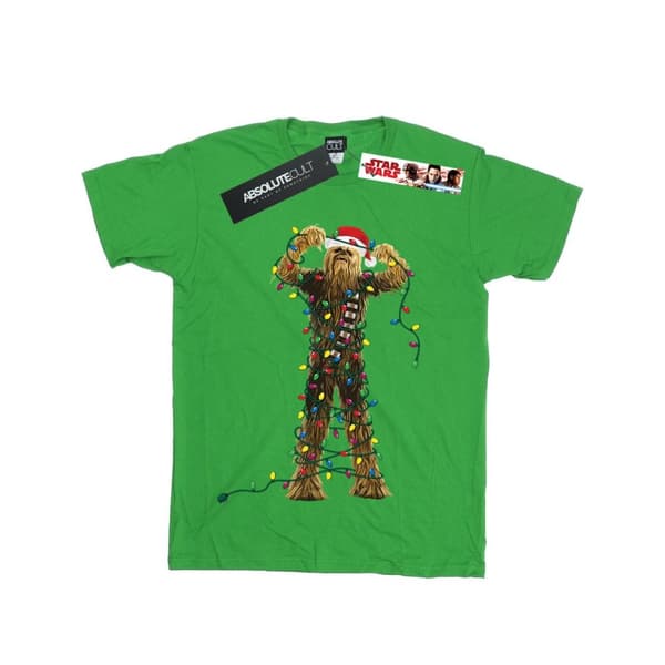 Star Wars Chewbacca-julljus i bomulls-T-shirt för flickor