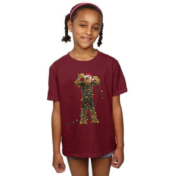Star Wars Chewbacca-julljus i bomulls-T-shirt för flickor