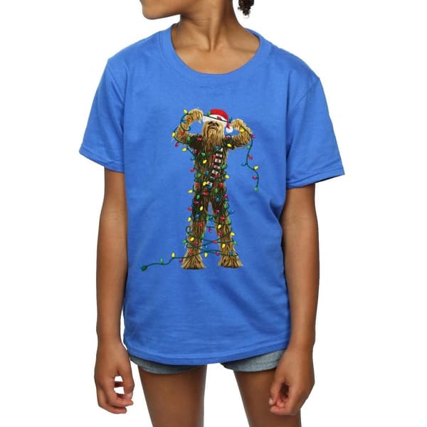 Star Wars Chewbacca-julljus i bomulls-T-shirt för flickor