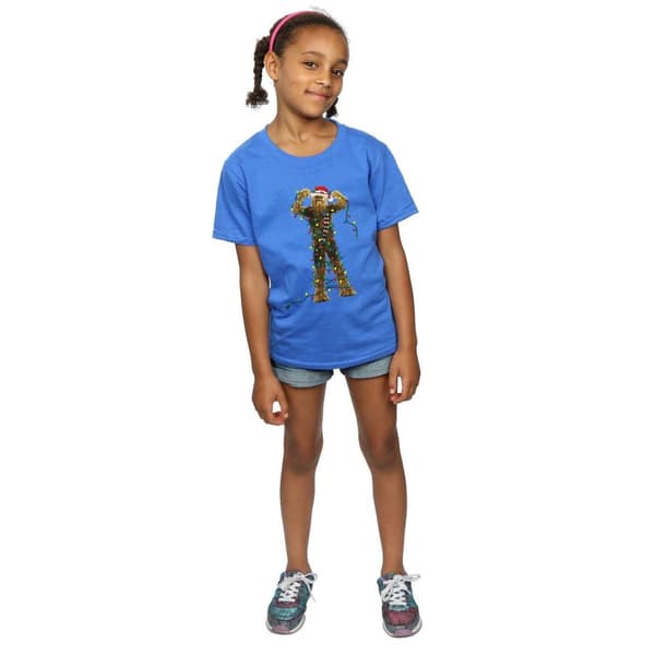 Star Wars Chewbacca-julljus i bomulls-T-shirt för flickor