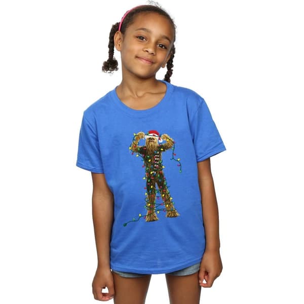 Star Wars Chewbacca-julljus i bomulls-T-shirt för flickor