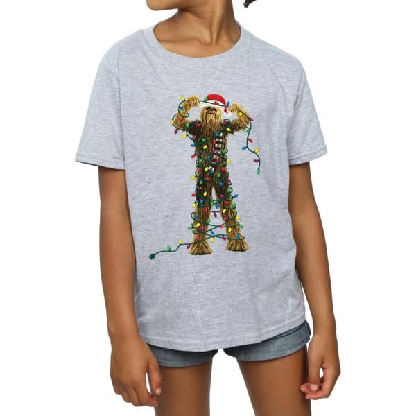 Star Wars Chewbacca-julljus i bomulls-T-shirt för flickor