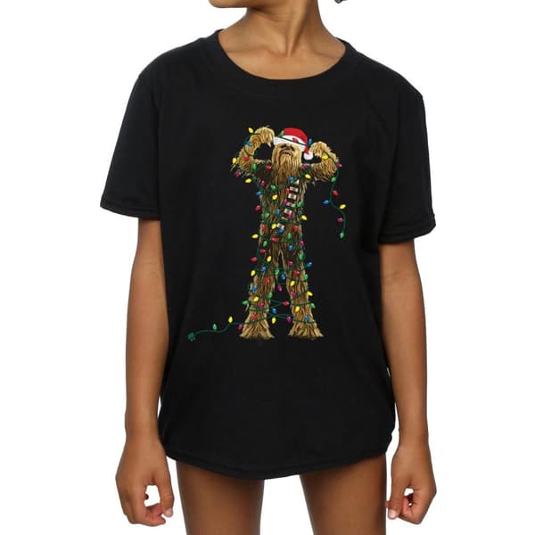 Star Wars Chewbacca-julljus i bomulls-T-shirt för flickor