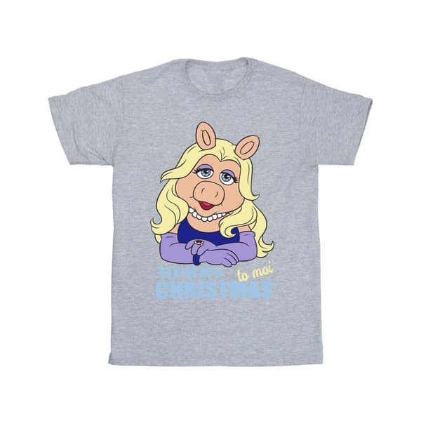 Disney Mens Mupparna Miss Piggy Queen of Holidays T-shirt