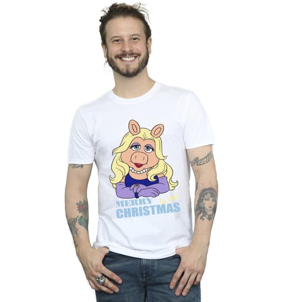 Disney Mens Muppets Miss Piggy Queen of Holidays T-Shirt