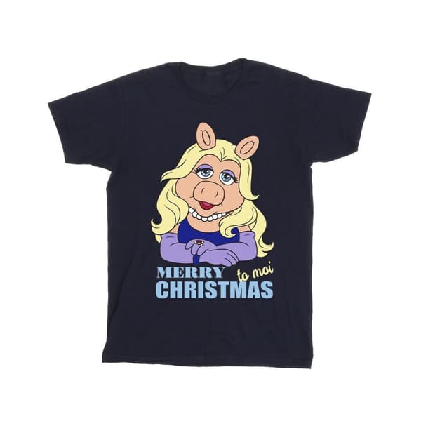 Disney Mens Mupparna Miss Piggy Queen of Holidays T-shirt