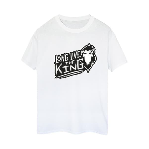 Disney Womens/Ladies The Lion King The King Cotton Boyfriend T-Shirt White L