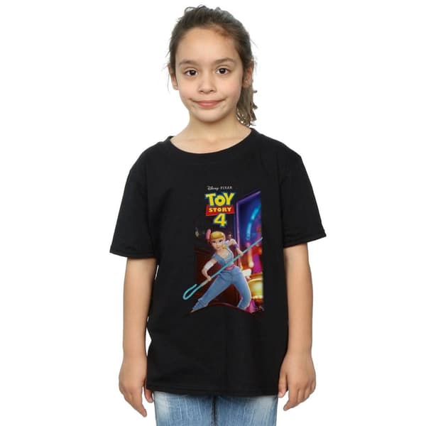 Disney Girls Toy Story 4 Bo Peep And Giggle McDimples Poster Cotton T-Shirt