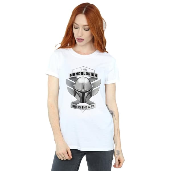 Star Wars Womens/Ladies The Mandalorian This Is The Way Mando Cotton Boyfriend T-Shirt