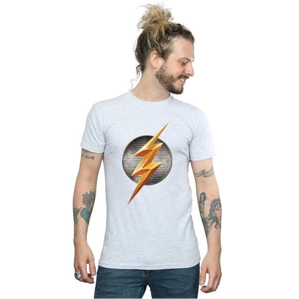 DC Comics Mens Justice League Movie Flash Emblem T-Shirt