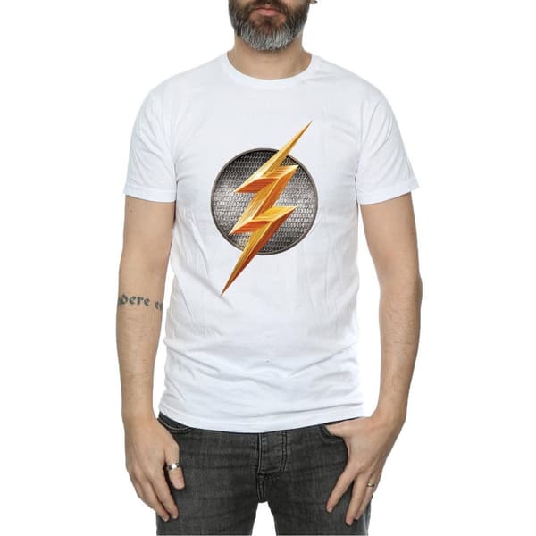 DC Comics Mens Justice League Movie Flash Emblem T-Shirt