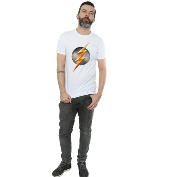 DC Comics Mens Justice League Movie Flash Emblem T-Shirt