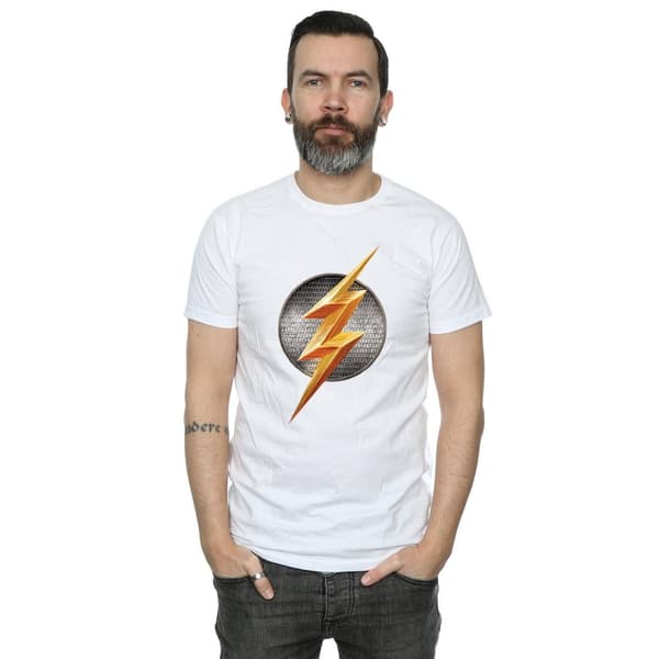 DC Comics Mens Justice League Movie Flash Emblem T-Shirt