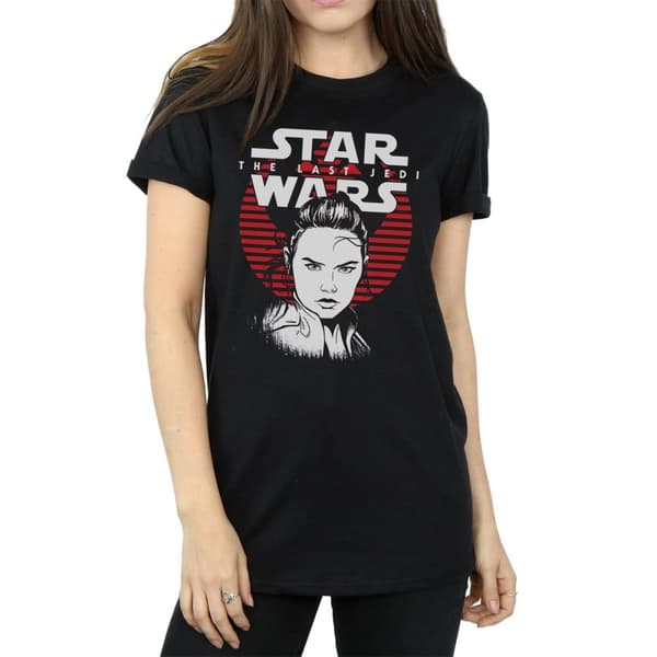 Star Wars Dam/Tjej The Last Jedi Heroes Boyfriend T-shirt i bomull