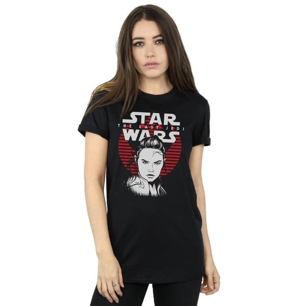 Star Wars Dam/Tjej The Last Jedi Heroes Boyfriend T-shirt i bomull