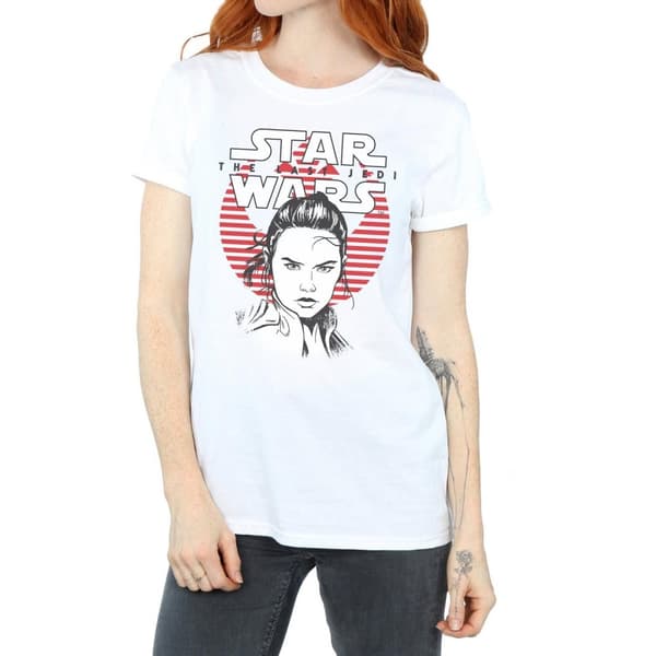 Star Wars Dam/Tjej The Last Jedi Heroes Boyfriend T-shirt i bomull