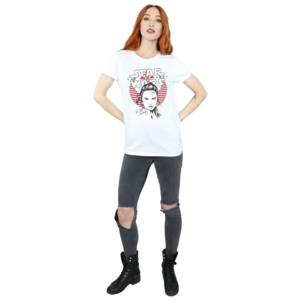 Star Wars Dam/Tjej The Last Jedi Heroes Boyfriend T-shirt i bomull