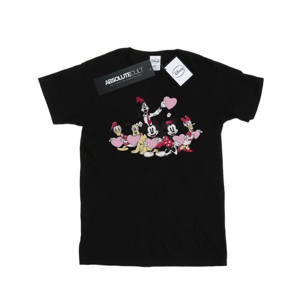 Disney Dam/Tjej Musse Pigg Love Friends Boyfriend T-shirt i bomull
