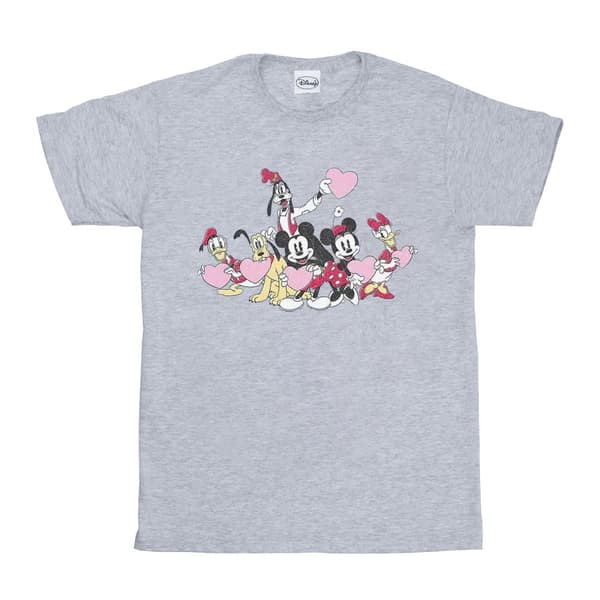 Disney Dam/Tjej Musse Pigg Love Friends Boyfriend T-shirt i bomull