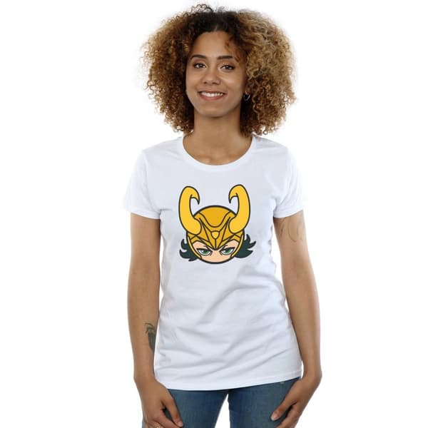 Marvel Womens/Ladies Loki Close Up Cotton T-Shirt