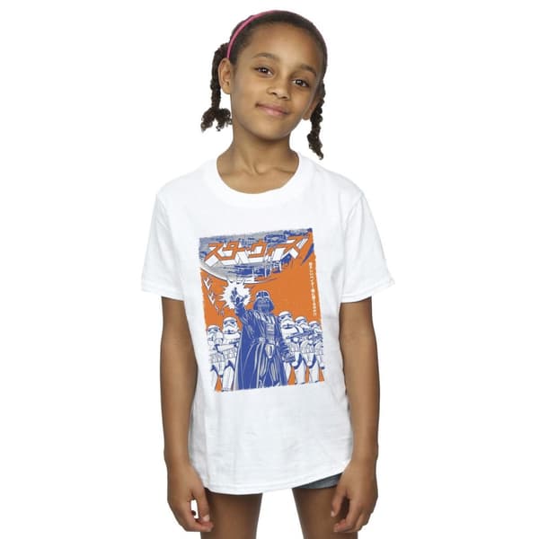 Star Wars T-shirt i bomull med Vader International-affisch för flickor