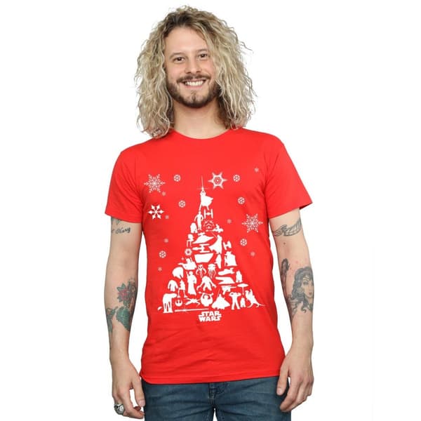 Star Wars Mens Christmas Tree T-Shirt