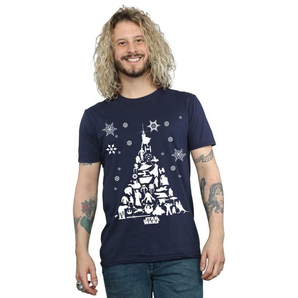 Star Wars Mens Christmas Tree T-Shirt