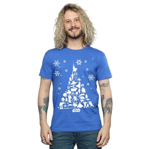 Star Wars Mens Christmas Tree T-Shirt
