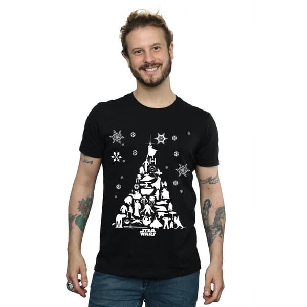 Star Wars T-shirt med julgran för herrar