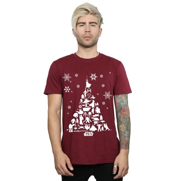 Star Wars Mens Christmas Tree T-Shirt
