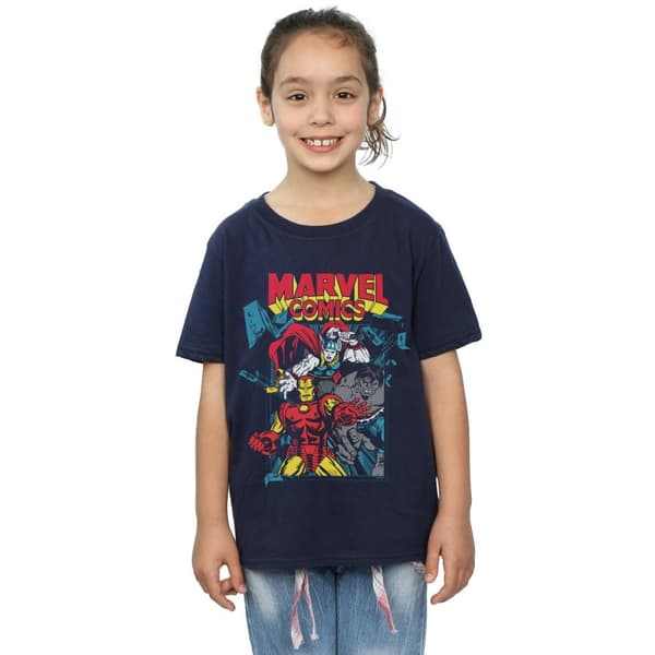 Marvel Comics Girls Trio Pose Cotton T-Shirt