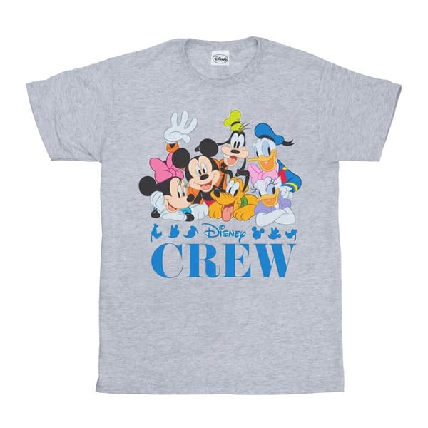 Disney Mens Musse Pigg Disney Vänner T-shirt Sports Grey 4XL