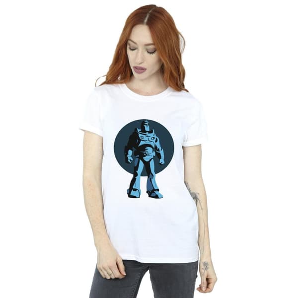 Disney Womens/Ladies Lightyear Buzz Standing Circle Cotton Boyfriend T-Shirt