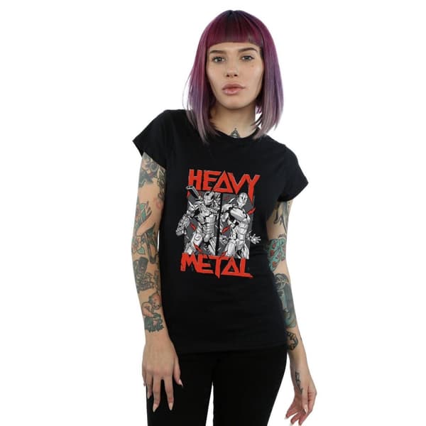 Marvel Womens/Ladies Iron Man Heavy Metal Cotton T-Shirt
