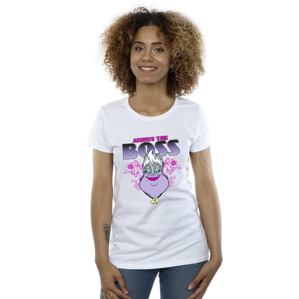 Disney Womens/Ladies The Little Mermaid Ursula Mum Is The Boss Cotton T-Shirt