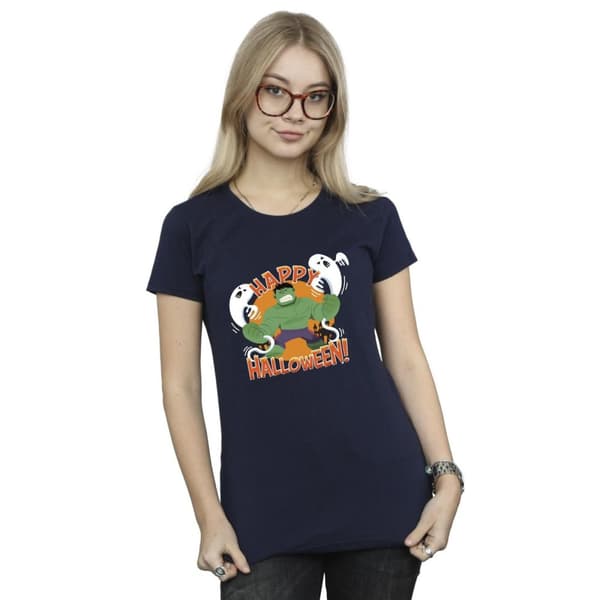 Marvel Womens/Ladies Hulk Happy Halloween Cotton T-Shirt