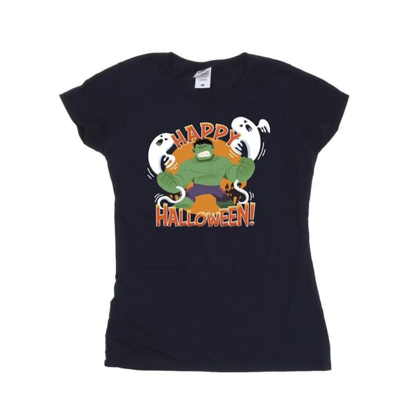 Marvel Womens/Ladies Hulk Happy Halloween Cotton T-Shirt
